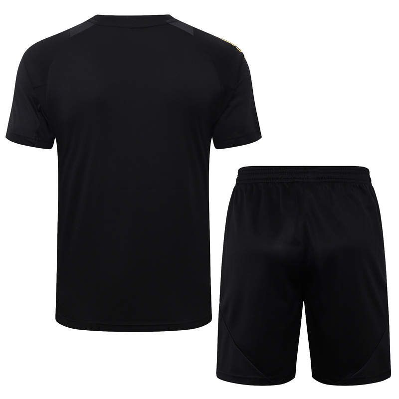 24/25 Real Madrid Black Training Set Shirt and Shorts
