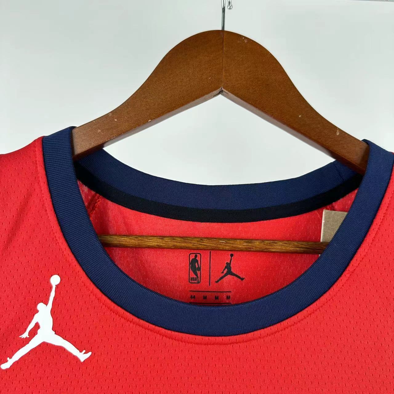 NBA New Orleans Pelicans Round Neck Red jersey POOLE#3#1 S-XXL