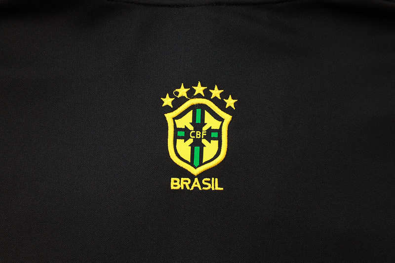 2024/25 Brazil Black Jacket Training Suit Set Football Team Shirt Sports Fashion