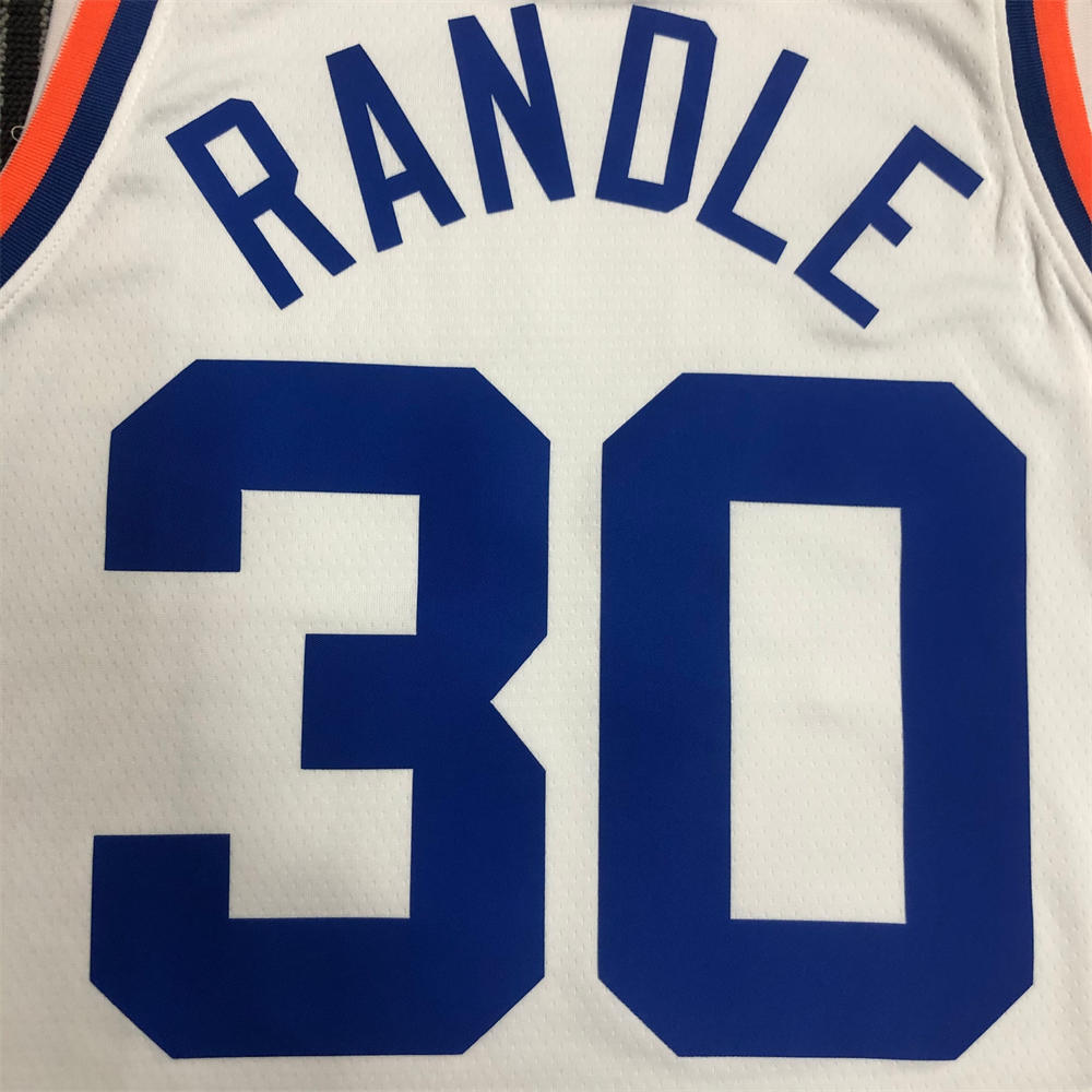 NBA New York Knicks Round Neck White jersey RANDLE#30 S-XXL