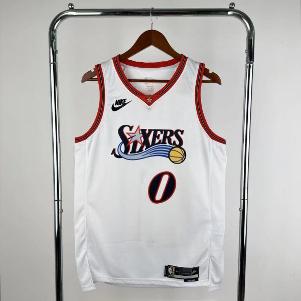 NBA Philadelphia 76ers 2026 Vintage Style White Jersey MAXEY#0