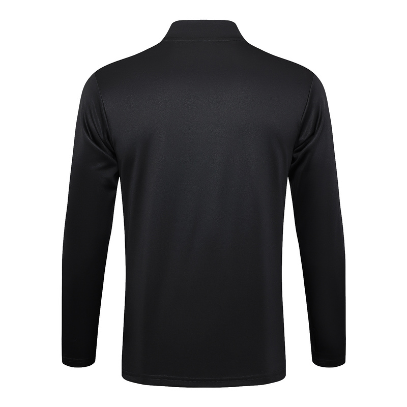 24/25 Real Madrid Black Long-sleeved half-pull training kit Football team kit