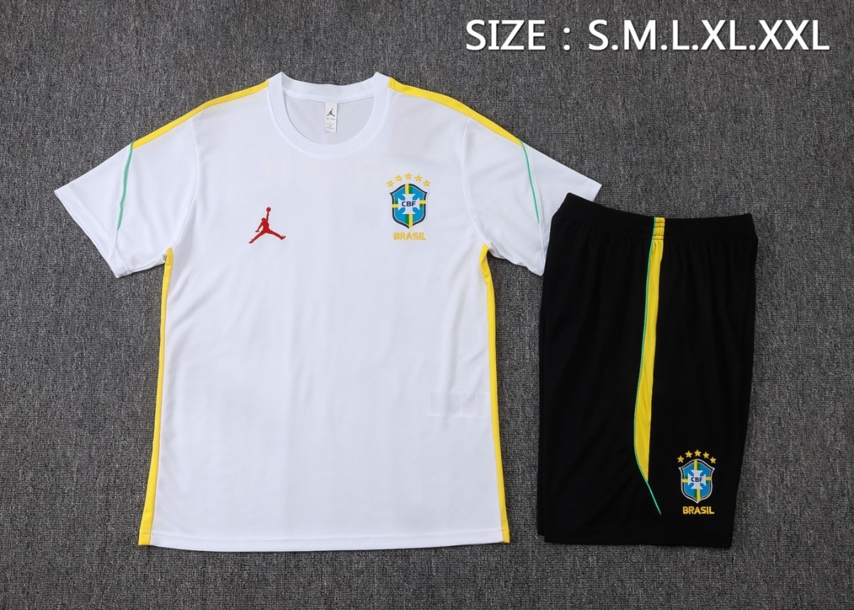 2026 Brazil White Training Set Shirt and Shorts