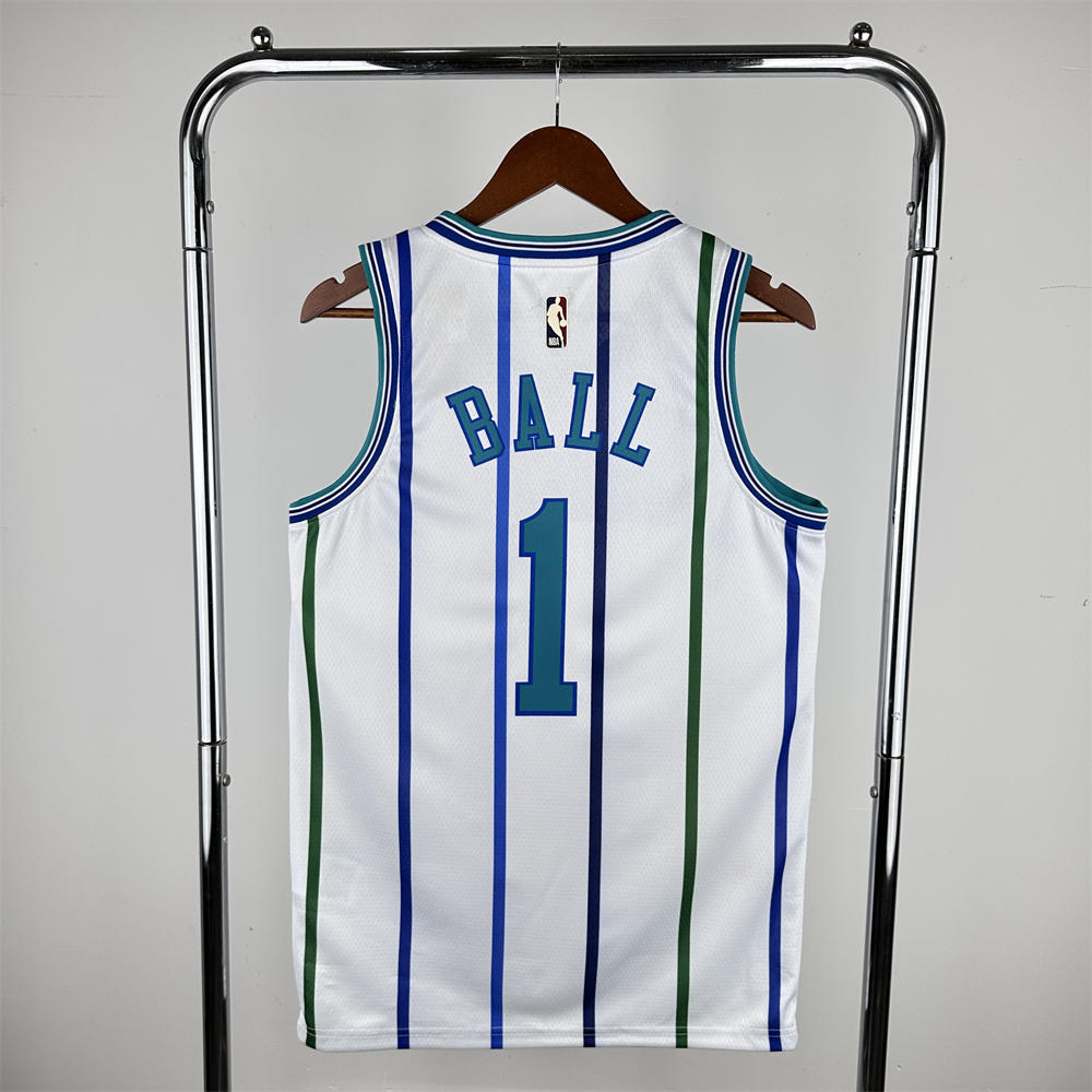 NBA Charlotte Hornets BALL#1 2019 Jordan Brand White Statement Edition Swingman Jersey S-XXL
