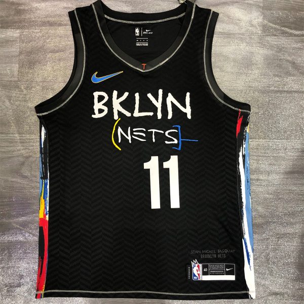 NBA Brooklyn Nets V neck Black Jersey Irving#11S-XXL
