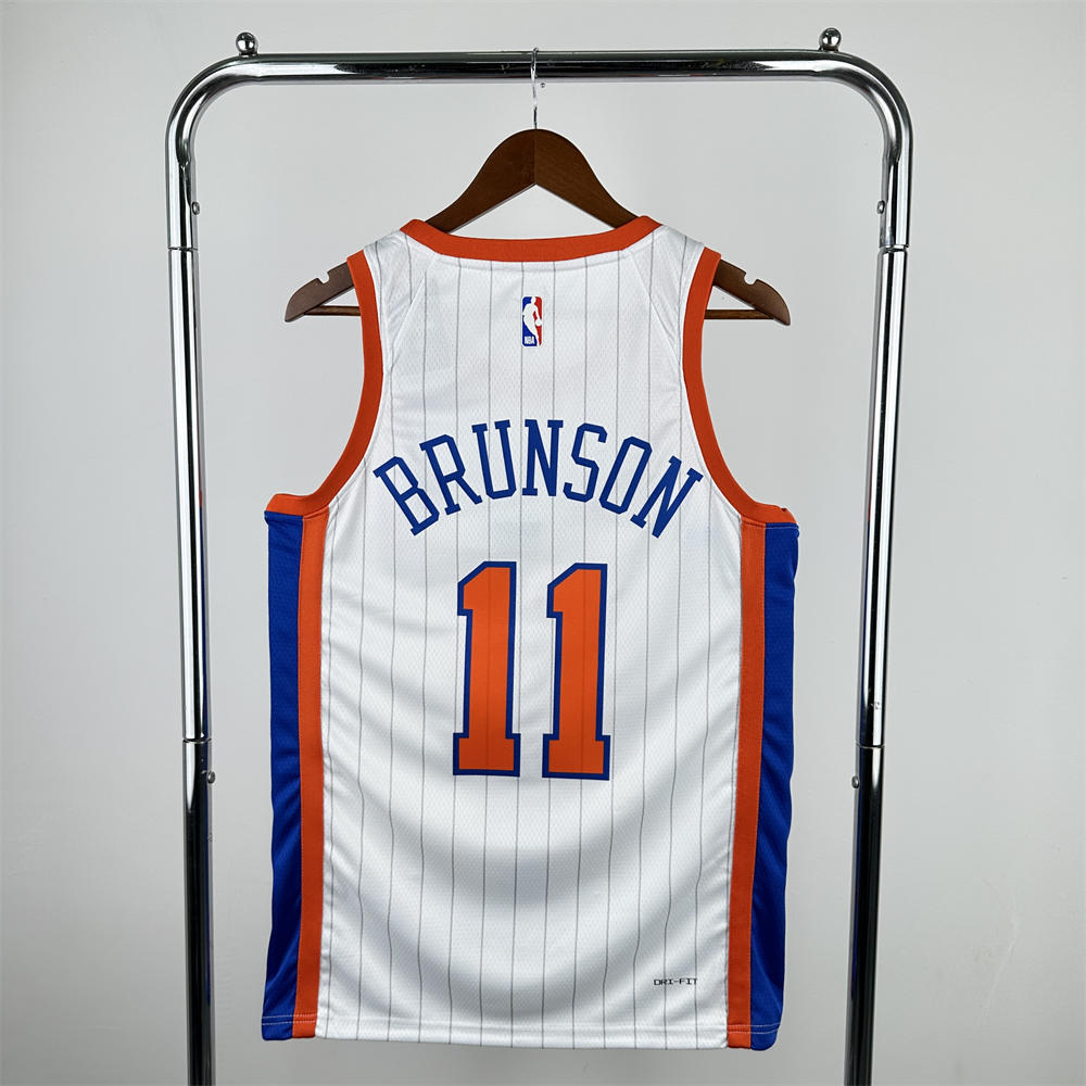 NBA New York Knicks 24/25 City Edition Round Neck White jersey BRUNSON#11 S-XXL