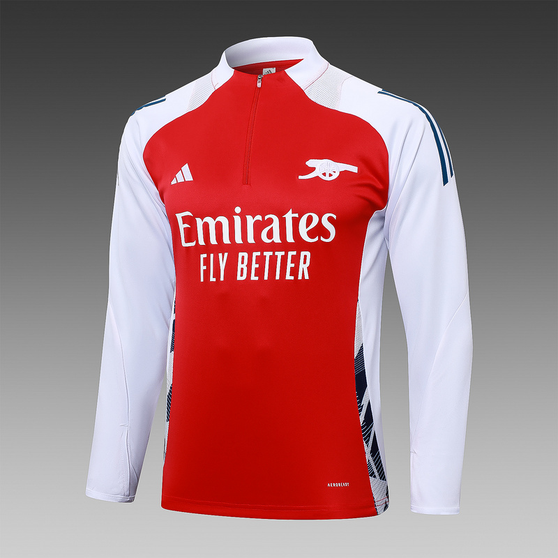 24/25 Arsenal Red Long-sleeved half-pull training kit Football team kit