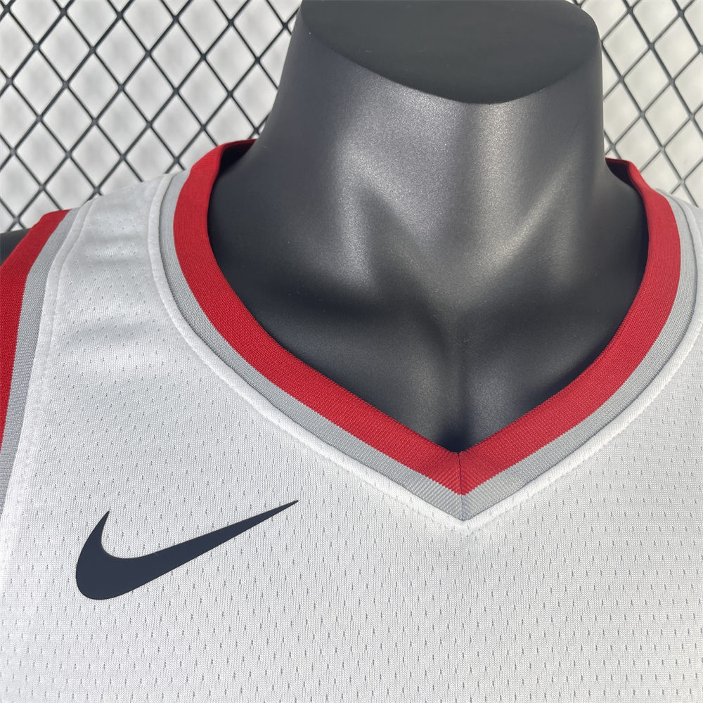 NBA Portland Trail Blazers 2023 V-Neck White jersey HENDERSON#00 S-XXL
