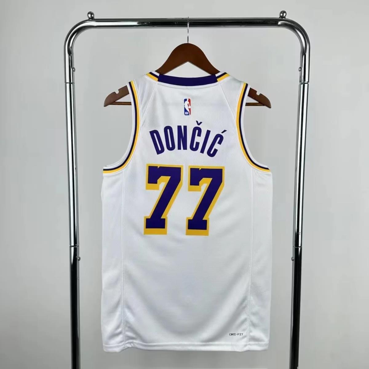 NBA Los Angeles Lakers Dončić#77 2025 White Association Edition Swingman Jersey S-XXL