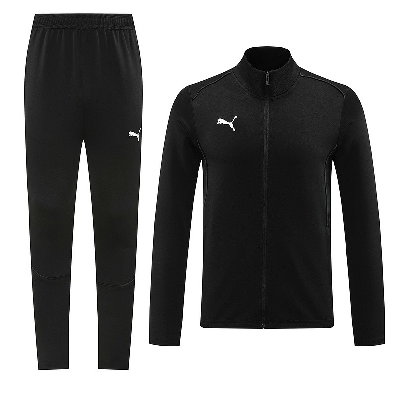 2024 Puma Black Jacket Training Suit Set Football Team Shirt Sports Fashion
