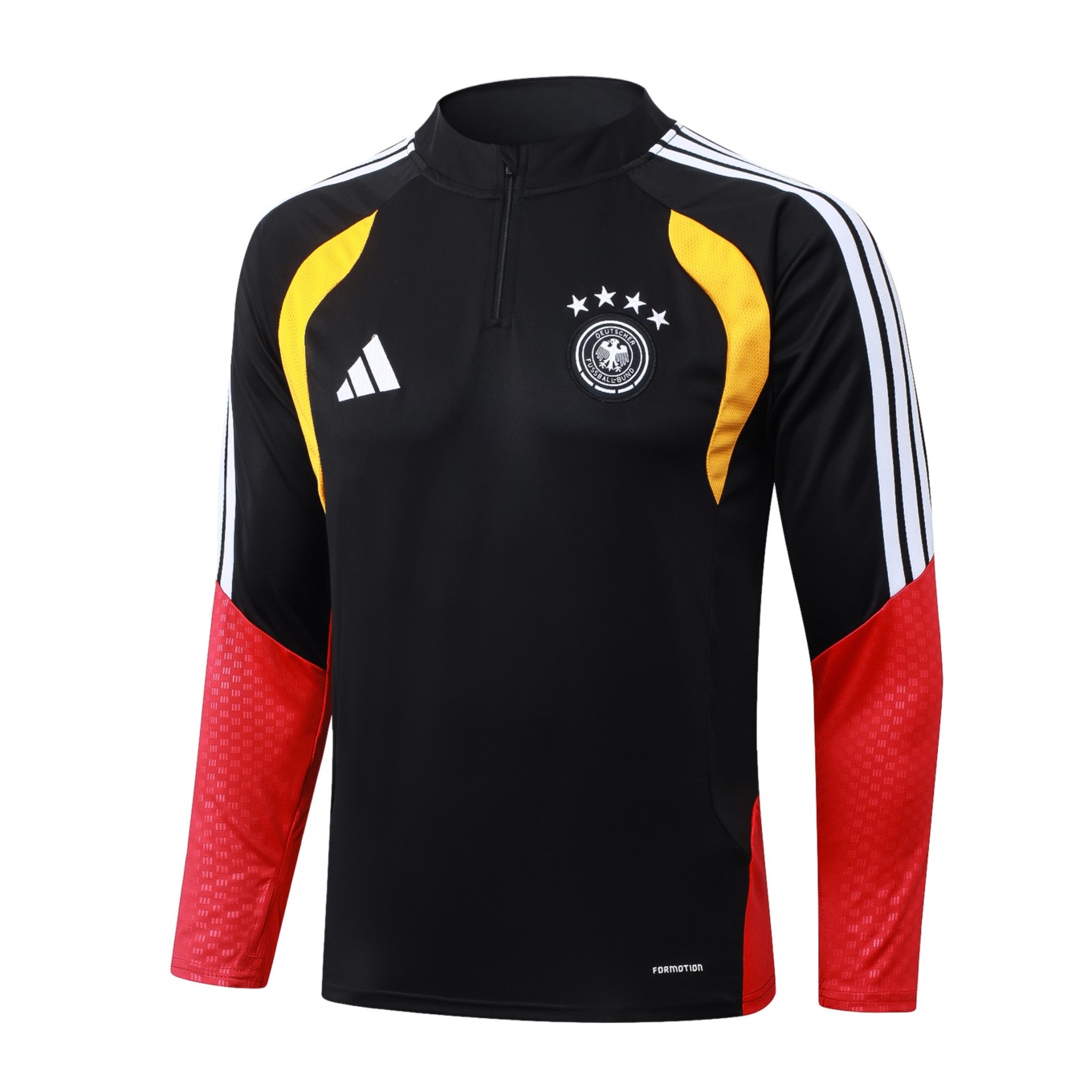 2026 Germany Black Long-sleeved half-pull training kit