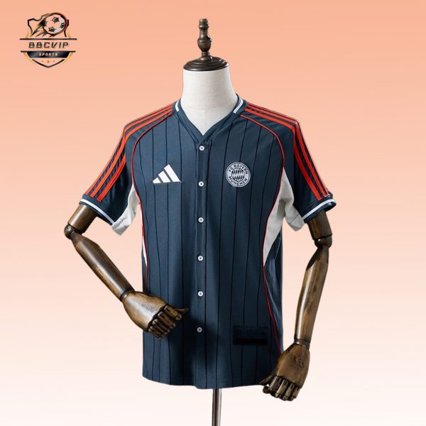 2025/26 Bayern Munich US Pack Full-Button Baseball Brown jersey Fan version