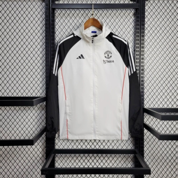 2025 Manchester United White Windbreaker Sport Unifom jersey Sport Unifom