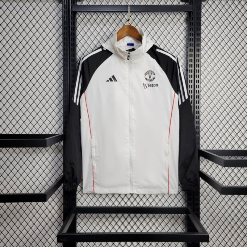 2025 Manchester United White Windbreaker Sport Unifom jersey Sport Unifom