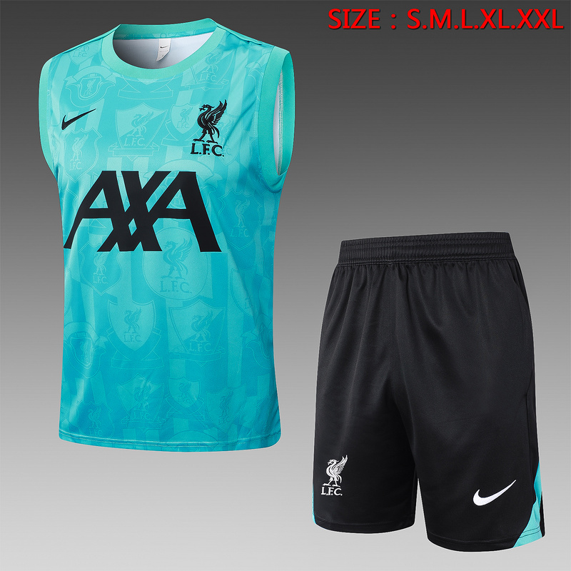 24/25 Liverpool Blue Training Set Shirt and Shorts