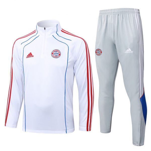 202526 Bayern Munich white Long-sleeved half-pull training kit Football team kit