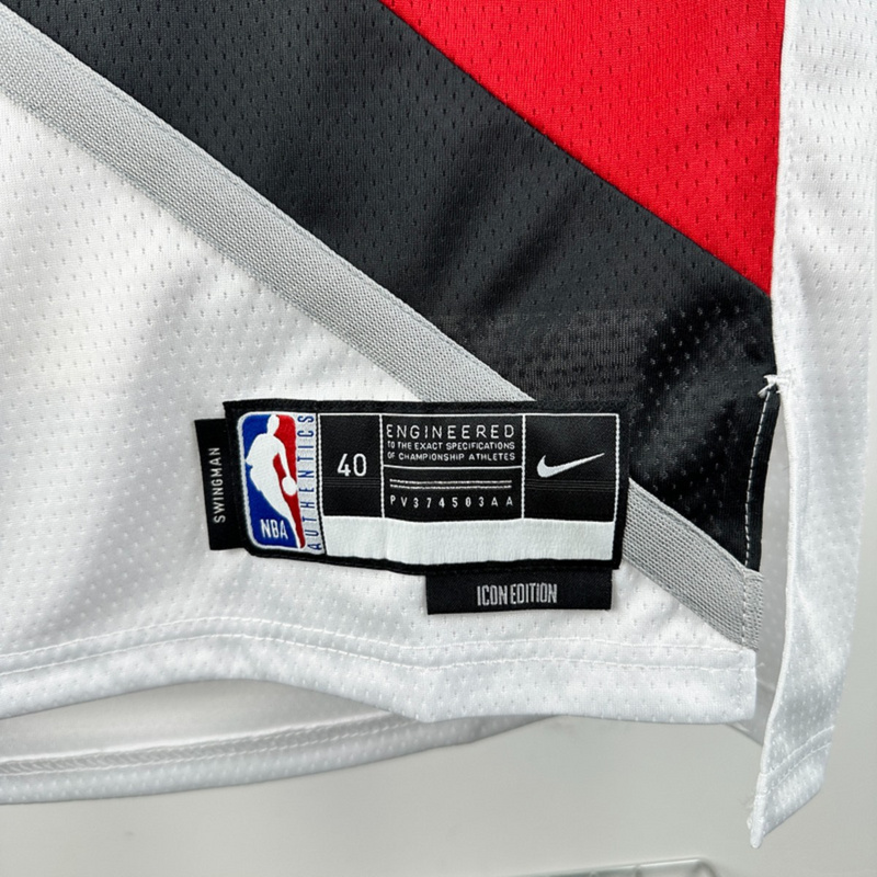 NBA Portland Trail Blazers 2023 V-Neck White jersey YANG#16 S-XXL