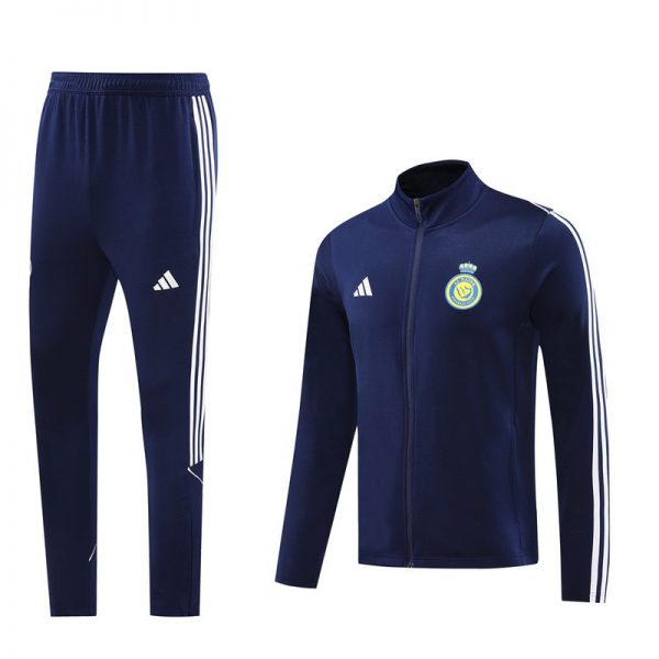 2024 Al-Nassr Royal Blue Jacket Training Suit Set Football Team Shirt Sports Fashion