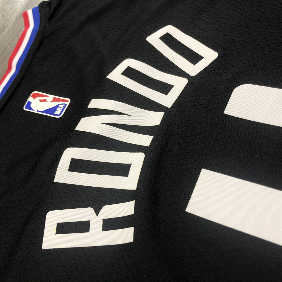 NBA Los Angeles Clippers V-Neck Black Jersey RONDO#4 S-XXL