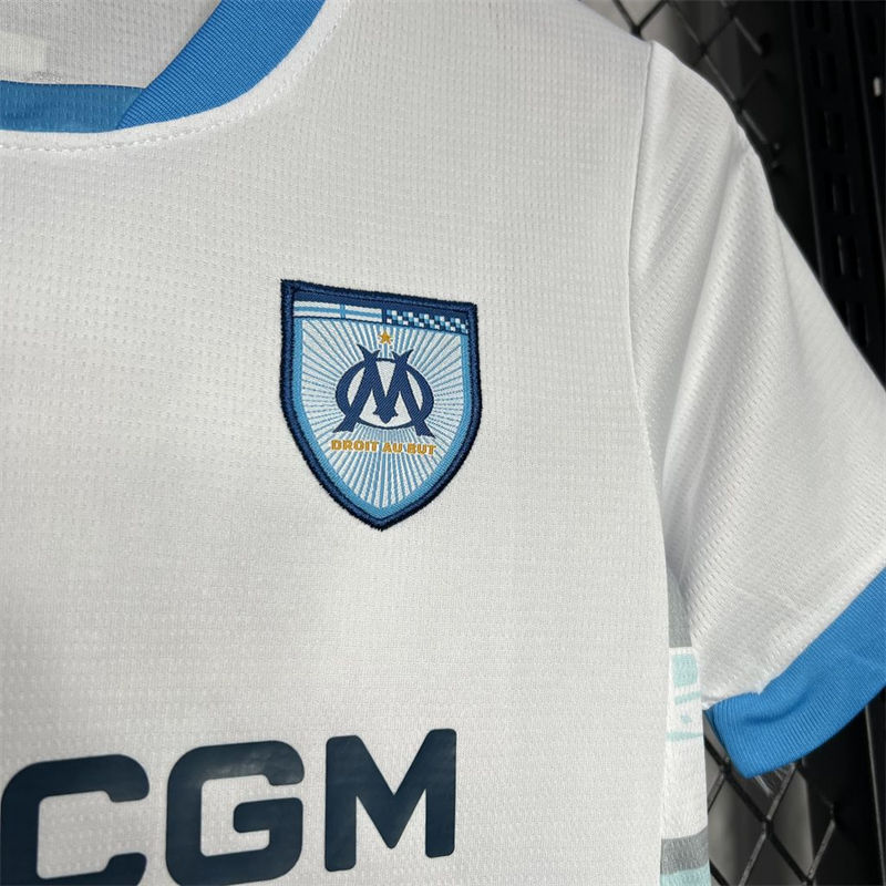 2024/25 Olympique Marseille Home jersey Kid Kits Size 16-28
