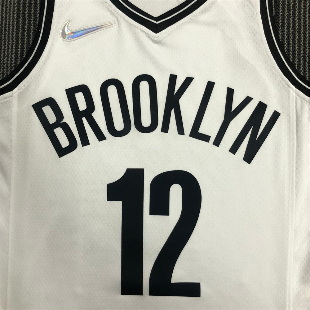 NBA Brooklyn Nets V-Neck White 75th anniversary Jersey HARRIS#12 S-XXL