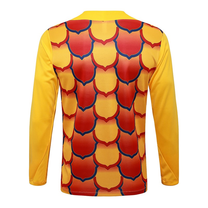 24/25 Barcelona Red Yellow Long-sleeved half-pull training kit Football team kit