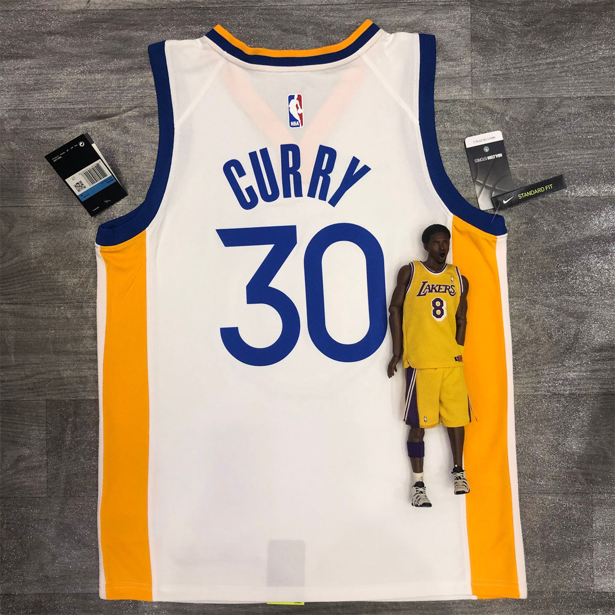 NBA Golden State Warriors V neck White Jersey CURRY#30 S-XXL