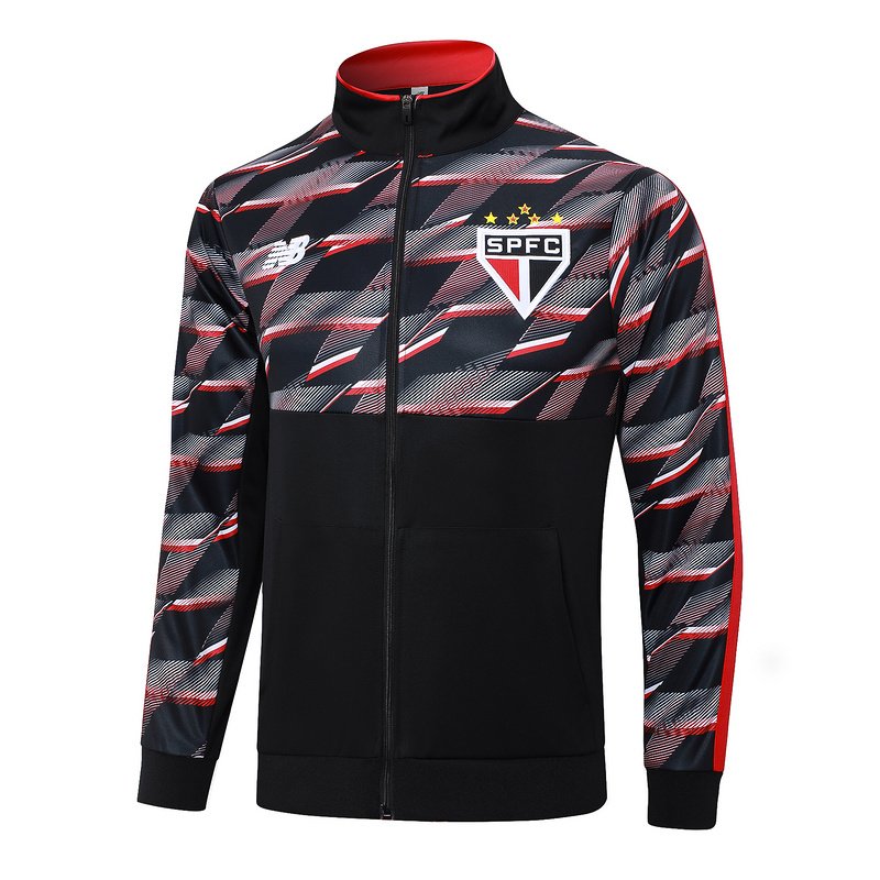 2024/25 Sao Paulo Black Jacket Training Suit Set Football Team Shirt Sports Fashion