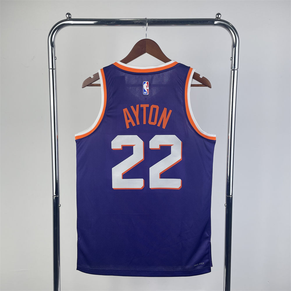 NBA Phoenix Suns AYTON#22 2024 Purple Jersey S-XXL