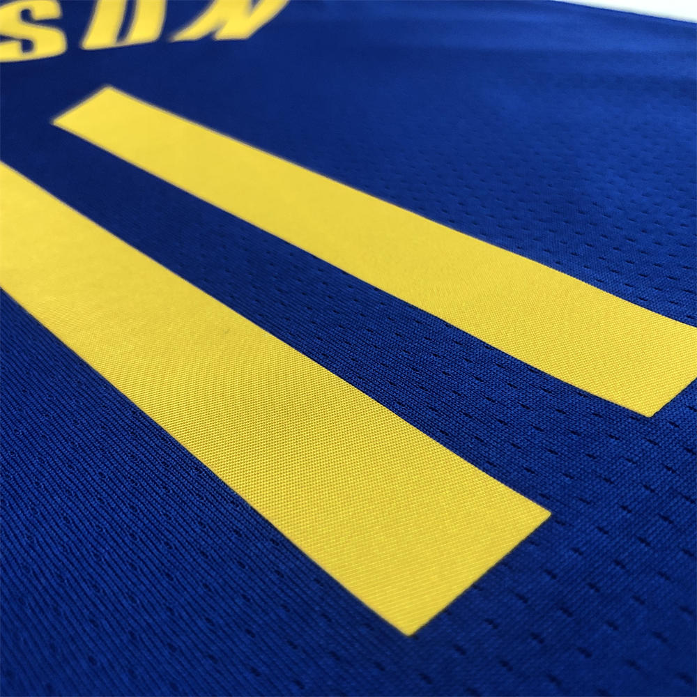 NBA Golden State Warriors V-Neck 75th anniversary Blue Jersey THOMPSON#11 S-XXL