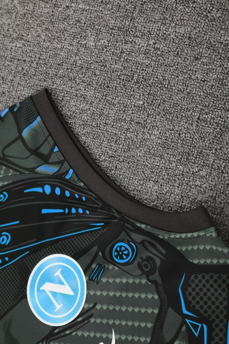 2025/26 Napoli Training Black Vest kids Kits size: 16-28