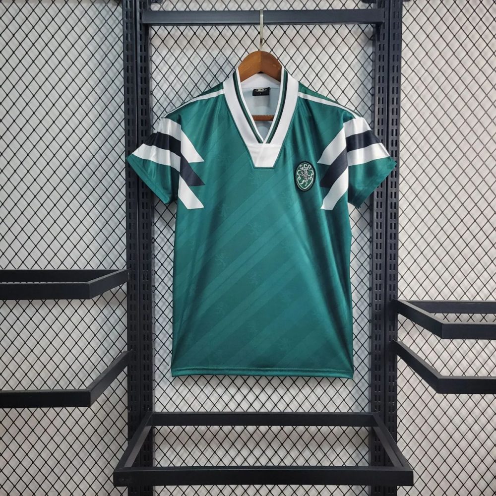 Retro Sporting Lisbon 1990s Style Green jersey Fan Version