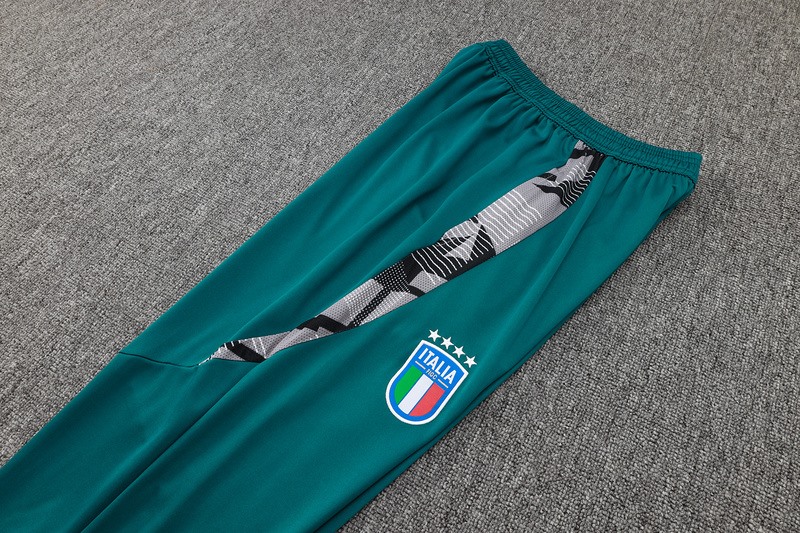 2024/25 Italy Green Long-sleeved half-pull training kit Football team kit