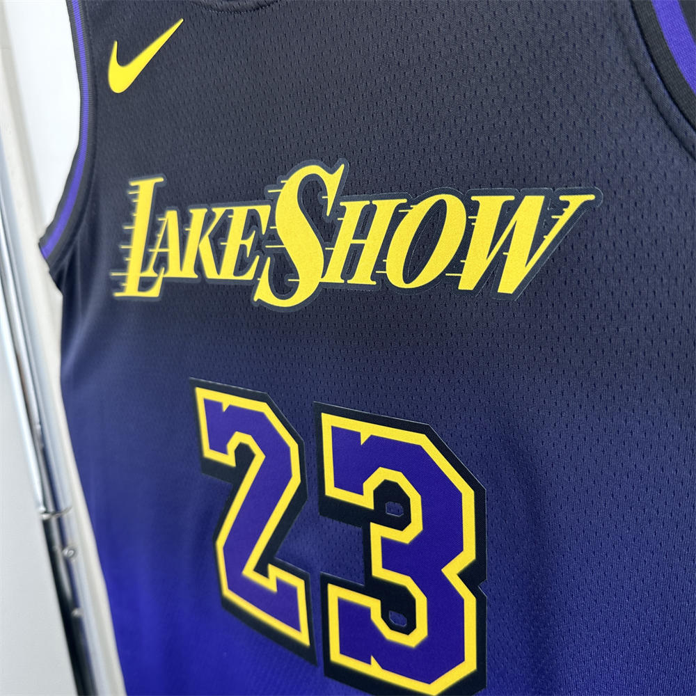 NBA Los Angeles Lakers 24/25 City Edition Purple Jersey JAMES#23 S-XXL