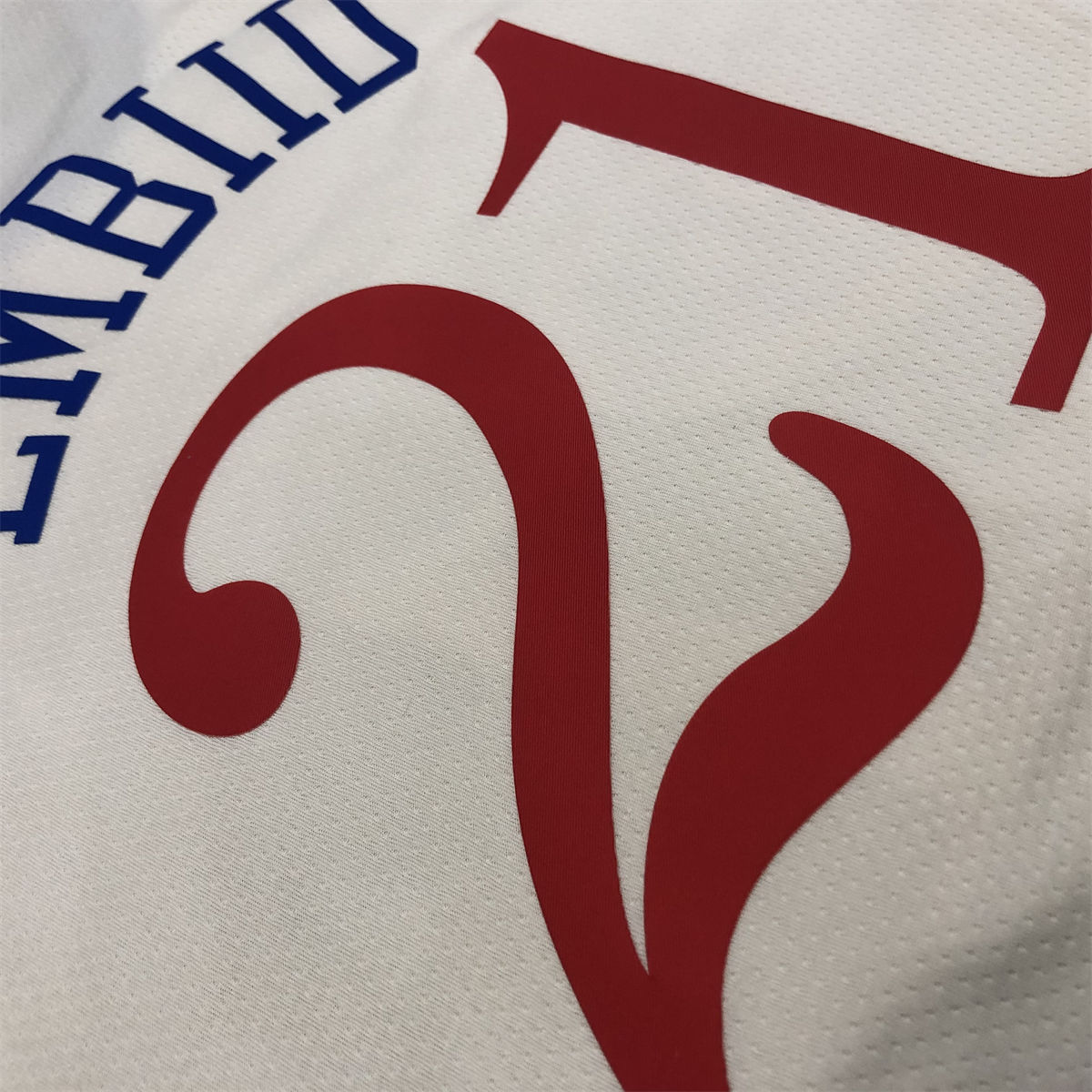 NBA Philadelphia 76ers Round neck White Jersey EMBIID#21 S-XXL
