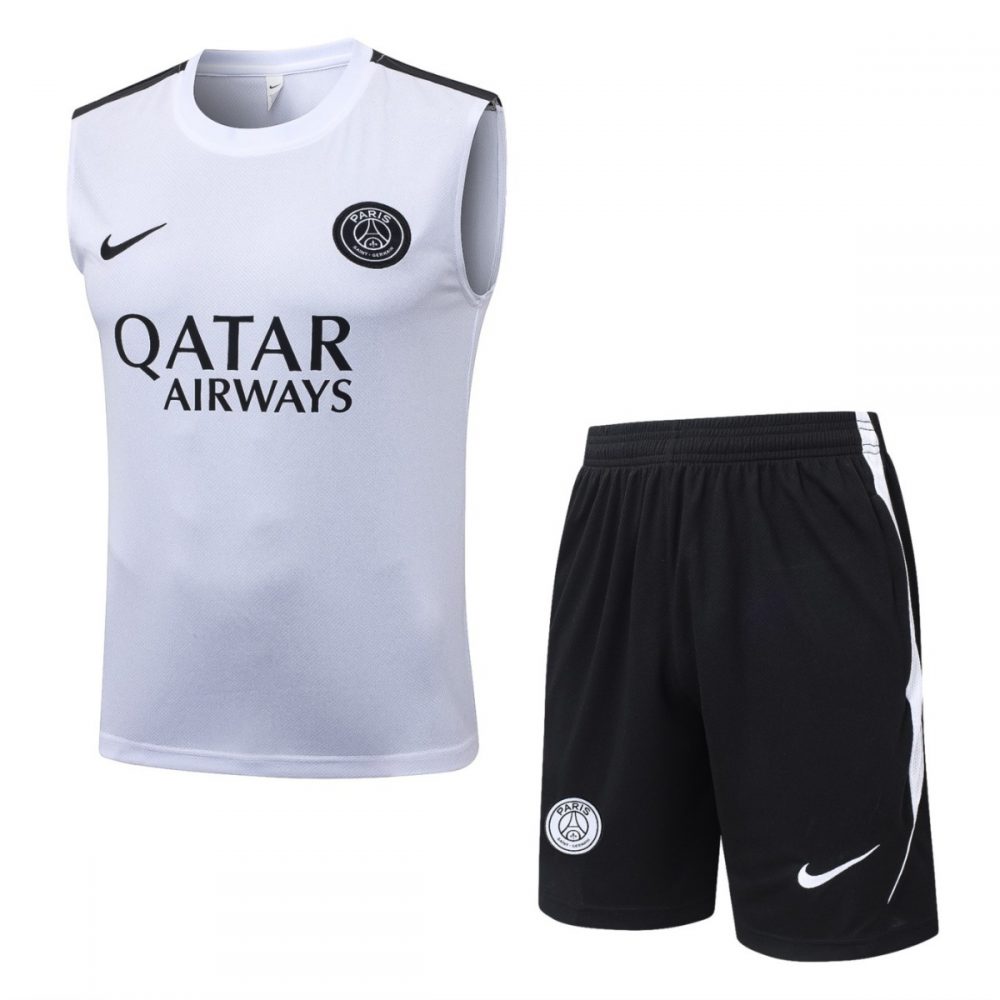 2026 PSG White Training Set Shirt and Shorts