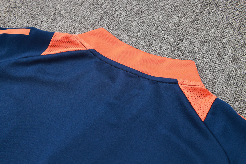 24/25 Manchester United royal blue Long-sleeved half-pull training kit Football team kit