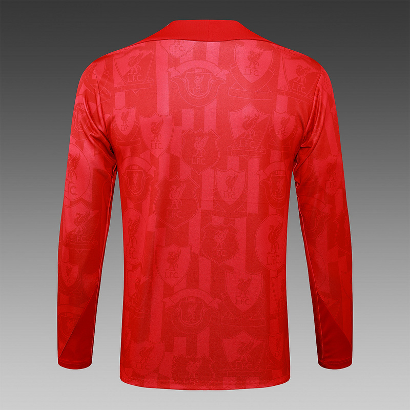 24/25 Liverpool Red Long-sleeved half-pull training kit Football team kit