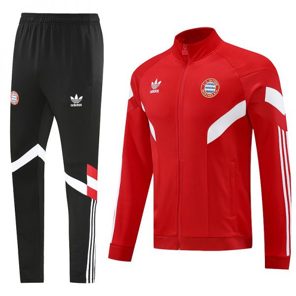 2024 Bayern Munich Red Jacket Training Suit Set Football Team Shirt Sports Fashion