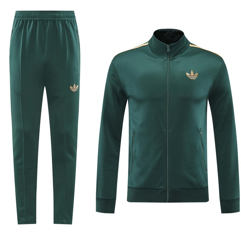 2024 Adidas Green Jacket Training Suit Set Football Team Shirt Sports Fashion