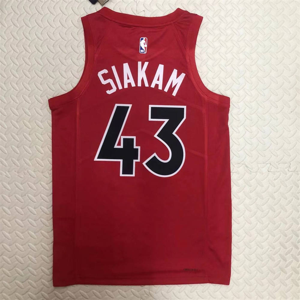 NBA Toronto Raptors V-Neck Red Jersey SIAKAM#43 S-XXL