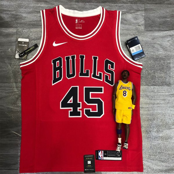 NBA Chicago Bulls Round neck Red Jersey JORDAN#45 S-XXL