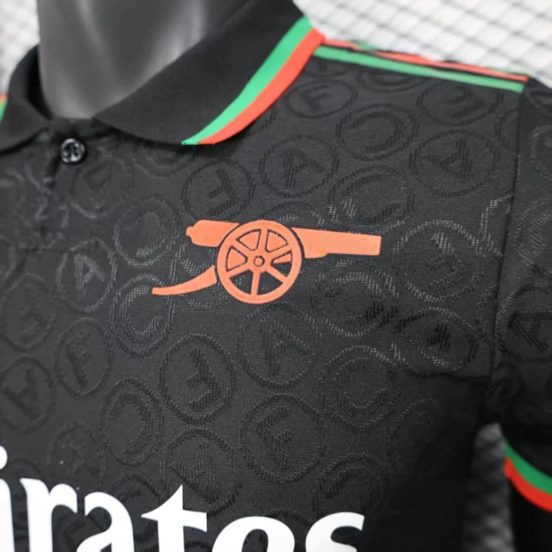 25/26 Arsenal training uniform POLO Black jersey Player Version