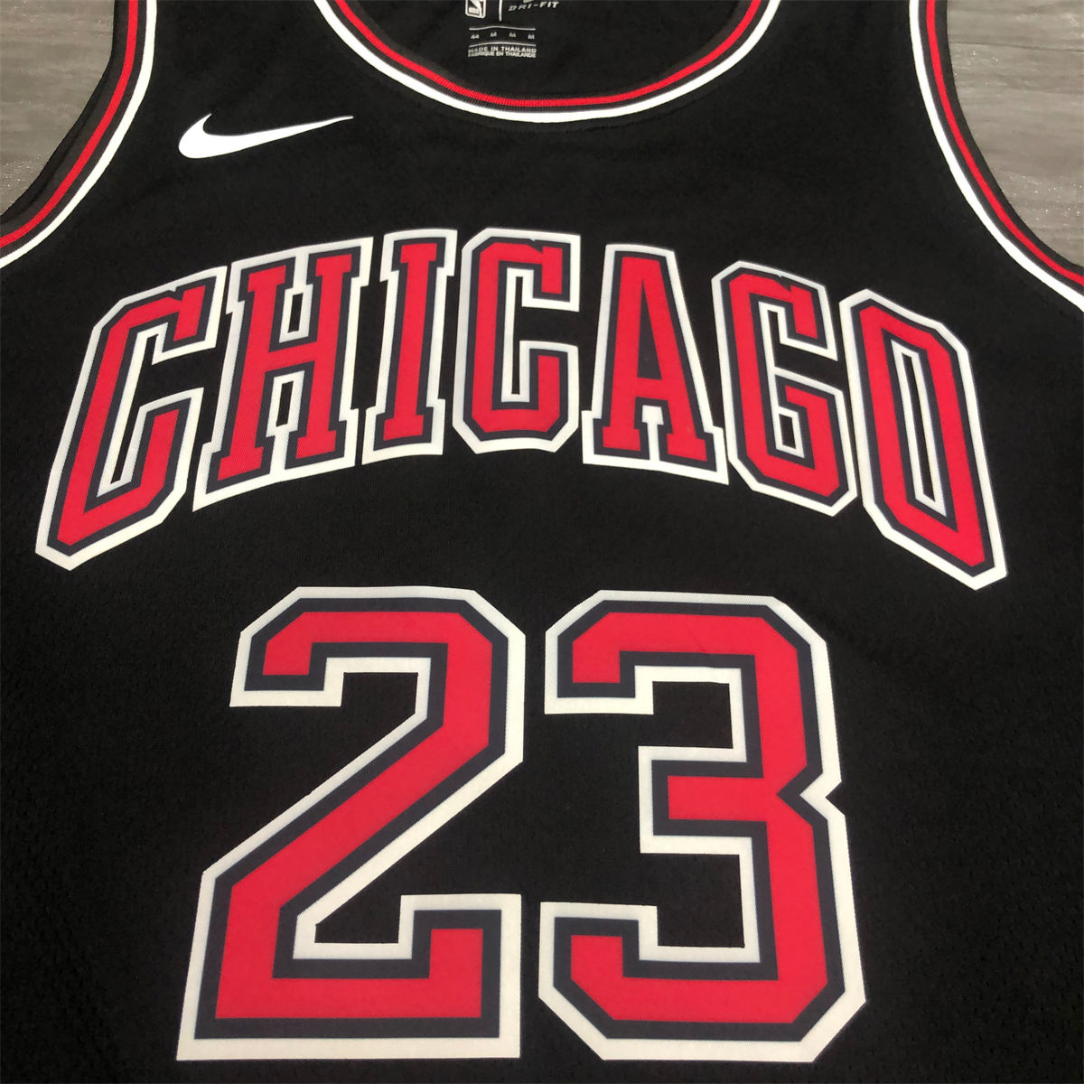 NBA Chicago Bulls Round neck Black Jersey JORDAN#23 S-XXL