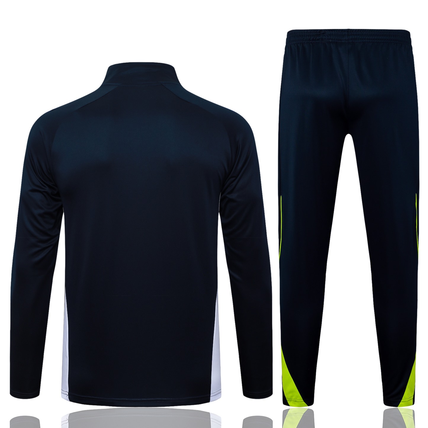 202526 Real Madrid Black Long-sleeved half-pull training kit Football team kit