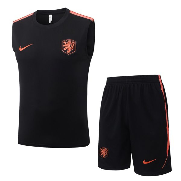 2026 Netherlands Black Training Set Shirt and Shorts