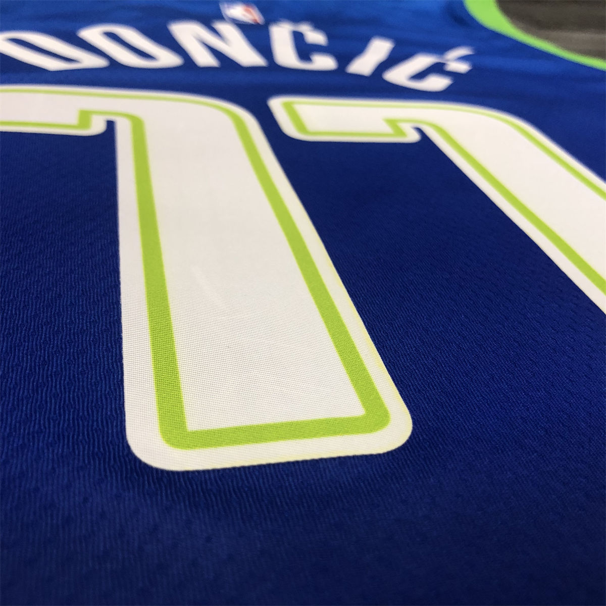 NBA Dallas Mavericks V Neck Black Blue Jersey DONCIC#77 S-XXL