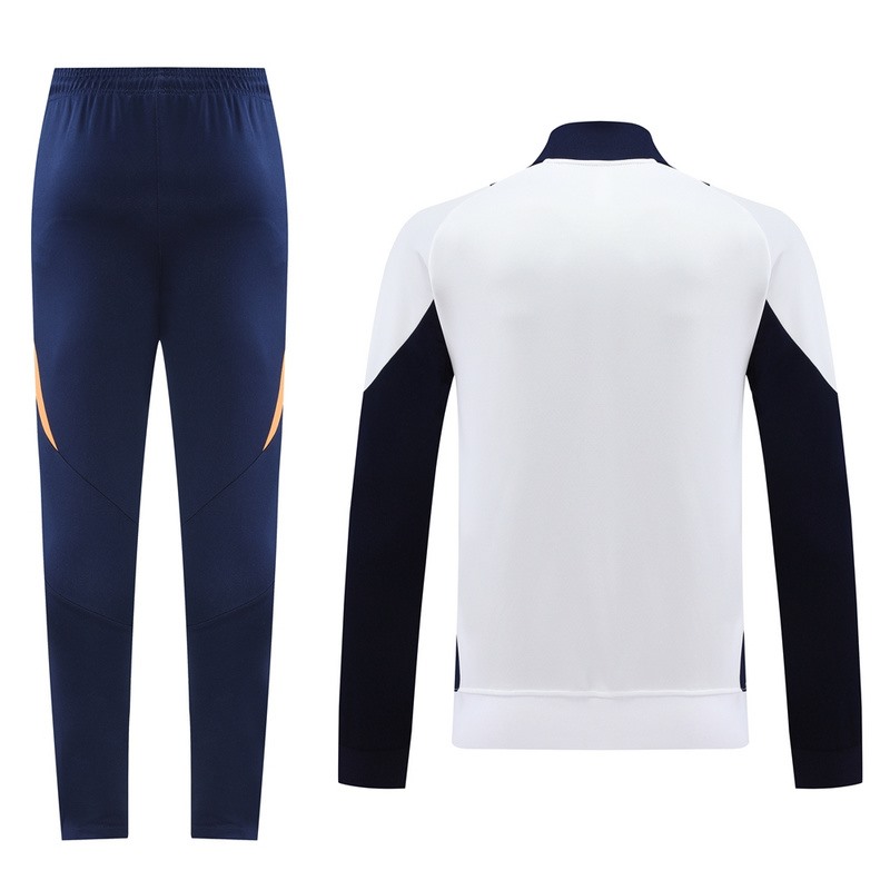2024 Real Madrid White Jacket Training Suit Set Football Team Shirt Sports Fashion