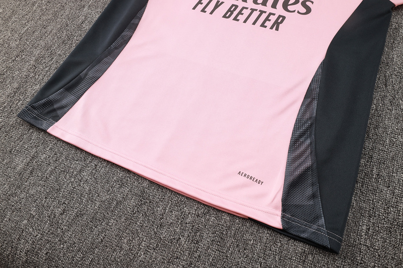 24/25 Real Madrid Pink Long-sleeved half-pull training kit Football team kit