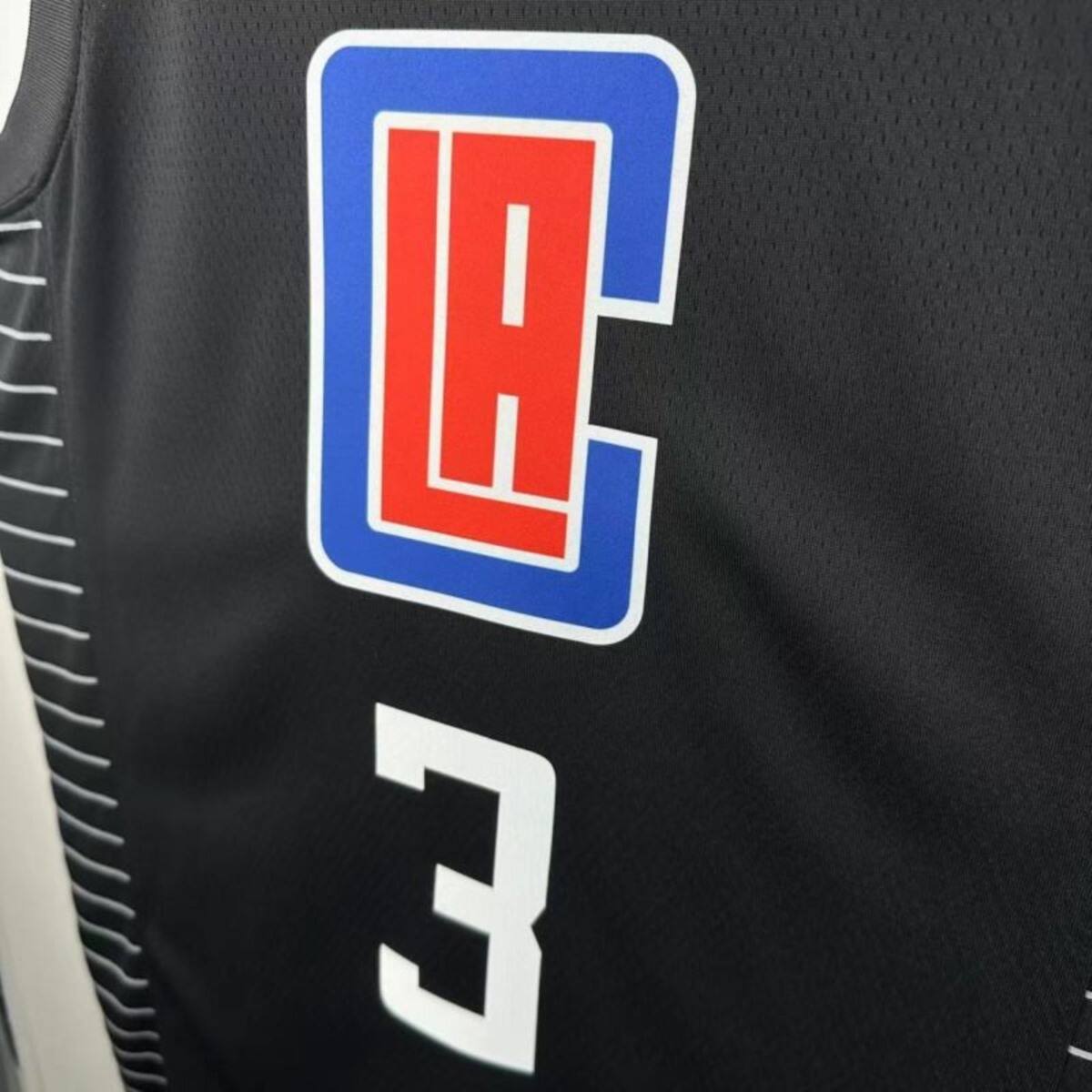 NBA Los Angeles Clippers V-Neck Black Jersey PAUL#3 S-XXL